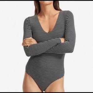 Everlane The Long-Sleeve Striped Bodysuit